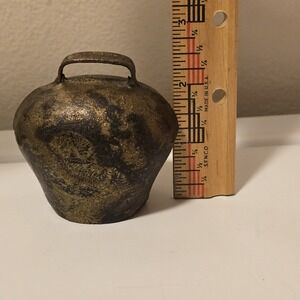 Antique Russian Bell Sound Cow Animals Brass Shepherd 1900s 2.75" X 1.75"